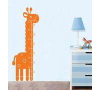 WALL STICKERS ADESIVI MURALI Metro adesivo Giraffa cameretta bimbi altezza figli