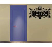 WALL STICKERS ADESIVI MURALI METRO FRANCIA PARIS DESIGN METROPOLITANA SEGNALE