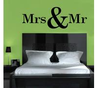WALL STICKERS ADESIVI MURALI MR & MRS MARITO e MOGLIE LOVE AMORE Casa Letto