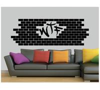 WALL STICKERS ADESIVI MURALI Muro Graffito WTF what the fuck frase tag scritta