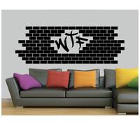 WALL STICKERS ADESIVI MURALI Muro Graffito WTF what the fuck frase tag scritta