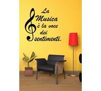 WALL STICKERS ADESIVI MURALI Music is what feelings sound like musica sentimenti