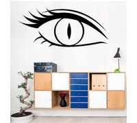 WALL STICKERS ADESIVI MURALI OCCHIO EYE occhi donna gatto arredo casa