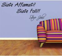 WALL STICKERS ADESIVI MURALI Steve Jobs Aforismi Frasi Famose Parete Apple