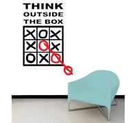 WALL STICKERS ADESIVI MURALI Think Outside the Box parete muro adesivo casa love