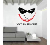 WALL STICKERS ADESIVI MURALI Why So Serious Batman JOCKER DESIGN GOTHAM CITY