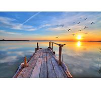 WALL STICKERS ADESIVI TROMPE L'OEIL QUADRO MODERNO ARREDO AFFRESCO 60X60CM MARE