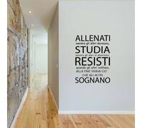 wall stickers frase adesiva fitness adesivi decor vita sogno dream studio a0523