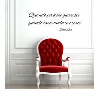 wall stickers frase buddha quando perdoni guarisci adesivo murale aforismi a0248