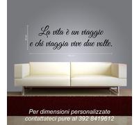 wall stickers frase chi viaggia vive due volte agenzia di viaggi muri pareti