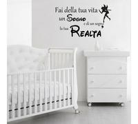 wall stickers frase fai della tua vita un sogno adesivo murale citazioni a0574