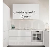 wall stickers frase il miglior ingrediente è l'amore cucina ristorante bar a0734
