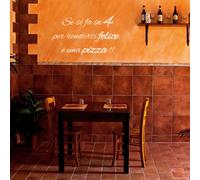 wall stickers frase pizzeria aforisma pizza ristorante trattoria adesivo murale