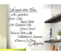 Wall stickers Frasi Le regole della casa Adesivi Murali Frasi da muro per parete