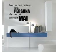 wall stickers frasi motivazionali aforismi non si può battere una persona a0462