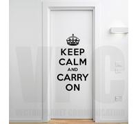 wall stickers keep calm and carry on adesivo murale per mobili vetri porte bar