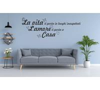 Wall Stickers la vita ti porta in luoghi l'amore ti porta casa murale w100