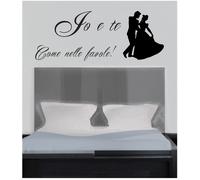 WALL STICKERS MURALI Io e te favole Ti Amo famiglia adesivo love amore frase