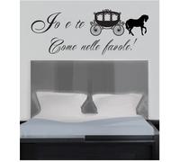 WALL STICKERS MURALI Io e te favole Ti Amo famiglia adesivo love amore frase