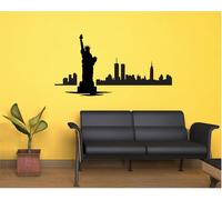 WALL STICKERS MURALI SKYLINE New York profilo Usa America arredamento casa