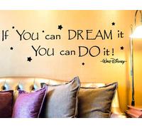 WALL STICKERS STICKER ADESIVI MURALI FRASE ADESIVO MURALE IF YOU CAN DREAM IT