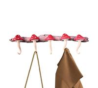 Wall Storage Rack, Mushroom Design Hook, Adhesive Mount Organizer, Space-Saving Towel Holder, Compact Clothes Hanger, Bathroom Accessory, Entryway Bag Stand, 3.74 Inches
