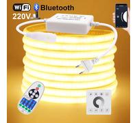 Wall Touch COB LED Neon Strip Light Wifi Bluetooth 23 tasti Telecomando 220V Dimmer Kit di alimentazione 5m 10m 20m 40m 0.5m 240LED/m Flex
