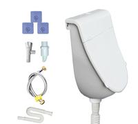Wall Urinal, Odorless Urine Separator Toilet with Lid 11.22x7.09x15.16 inches, Wall-Mounted Design for Boys and Men, Compact Hygienic Solution for Motorhomes, Dorms, Gardens, and Home Bathrooms