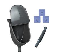 Wall Urinal, Odorless Urine Separator, Wall Mounted Toilet with Lid, Space Saving Design, Easy to Clean Surfaces for Home, Motorhome, Dorm, Garden, and Male Use, Gray/White
