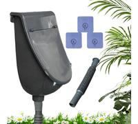 Wall Urinal, Odorless Wall Mounted Urine Separator With Lid, Compact Toilet Solution, Home Motorhome Dorm Garden And Men’s Bathroom Use, Easy To Install & Maintain