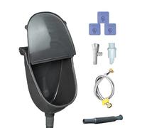 Wall Urinal, Urine Separator, Mounted Odorless Toilet with Lid for Home, Motorhome, Boys, Men, Dorm, Garden, Easy Installation, Hygienic, Space Saving, Durable Design