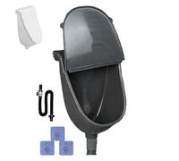 Wall Urinal, Wall Mounted Commercial Urinal, 11,22 x 15,16 x 7,09 pollici, Spill Proof Flushing Diverter Toilet with Lid and Hose, Ideal for Dorm, Yard, Camping, Vehicle & Outdoor Sanitation