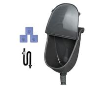 Wall Urinal with Lid, Spill-Proof Toilet System, Flushing Diverter Design, Durable Hose Attachment, Portable Sanitary Solution, Ideal for Garage, Dorm, Yard, Camping, Vehicle Use