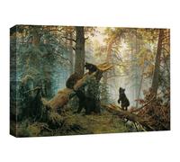 wall26 Canvas Print Wall Art Black Bears in The Spring Forest Nature Wilderness Illustrations Modern Art Rustic Scenic Colorful Multicolor for Living