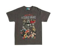 Wallace and Gromit A Close Shave Maglietta Boxy Montaggio Lavato (TT1081)