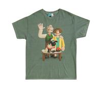 Wallace and Gromit Maglietta Boxy Lavato Vintage Adulto Unisex (TT1087)