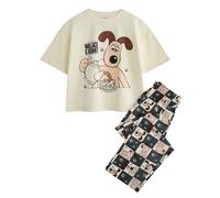 Wallace and Gromit Tea Time Set Pigiama Lungo Maniche Corte Set Donna