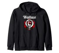 Wallace Clan - Stemma Scozzese con Nome Scozzese Felpa con Cappuccio