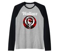 Wallace Clan - Stemma Scozzese con Nome Scozzese Maglia con Maniche Raglan