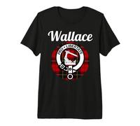 Wallace Clan - Stemma Scozzese con Nome Scozzese Maglietta Premium