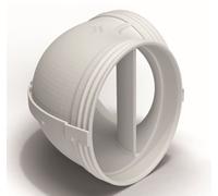 Wallair Curva 90° per Condotto Circolare Ø 125 mm, 90° Abalft, Bianco