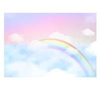 WallArena Carta Da Parati Moderna Fotografica Bambini Cameretta Arcobaleno Pastello - Include Colla - Design Carta per Camera Ragazza Fotomurali In Tessuto Non Tessuto TNT (254x184 cm - 2 Strisce)