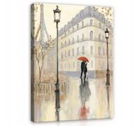 WallArena - Quadro su tela - Città di Parigi - 40 x 60 cm - Quadro su tela - Quadro XXL grande da parete per soggiorno, camera da letto, soggiorno, stampa artistica moderna - Strada
