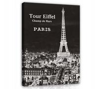 WallArena - Quadro su tela - Torre Eiffel di Parigi - 70 x 100 cm - Quadro su tela - Quadro XXL grande da parete per soggiorno, camera da letto, soggiorno, stampa artistica moderna - Città