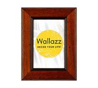 Wallazz Cornice Portafoto in Legno Pregiato - Made in Italy - Vetro Sintetico Infrangibile Crilex - Design Italiano e Qualità Artigianale, 36,4x49,4cm (compatibile con puzzle Ravensburger) Noce