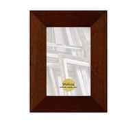 Wallazz Cornice Portafoto in Legno Pregiato - Made in Italy - Vetro Sintetico Infrangibile Crilex - Design Italiano e Qualità Artigianale, 50,4x50,4cm (misura per puzzle Ravensburger) Noce