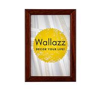 Wallazz Cornice Portafoto in Legno Pregiato - Made in Italy - Vetro Sintetico Infrangibile Crilex - Disponibile in Diverse Varianti - Design Italiano e Qualità Artigianale, 20x25cm Noce