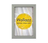 Wallazz Cornice Portafoto in Legno Pregiato - Made in Italy - Vetro Sintetico Infrangibile Crilex - Disponibile in Diverse Varianti - Design Italiano e Qualità Artigianale, 35x50cm Alluminio