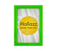 Wallazz Cornice Portafoto in Legno Pregiato - Made in Italy - Vetro Sintetico Infrangibile Crilex - Disponibile in Diverse Varianti - Design Italiano e Qualità Artigianale, 36,4x49,4cm Verde