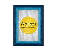 Wallazz Cornice Portafoto in Legno Pregiato - Made in Italy - Vetro Sintetico Infrangibile Crilex - Disponibile in Diverse Varianti - Design Italiano e Qualità Artigianale, 70x100cm Blu/Azzurro